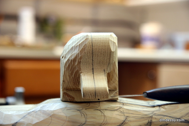Carving the head