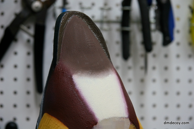 Painting the tail and back