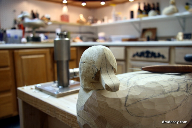 Carving the head