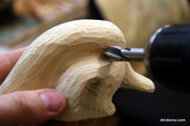 Carving the head
