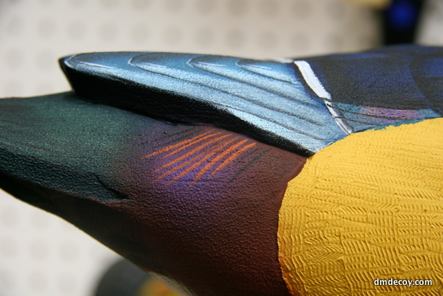 Painting the tail and back