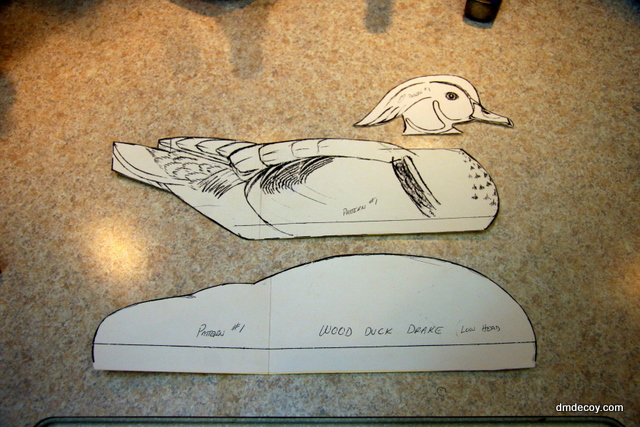 Cutting out a decoy blank