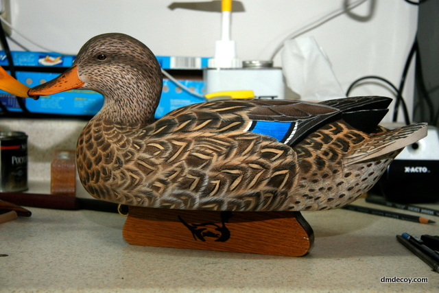 Contemporary style hen mallard decoy